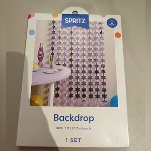 Spritz Purple Flower Backdrop Hanging Party Decoration